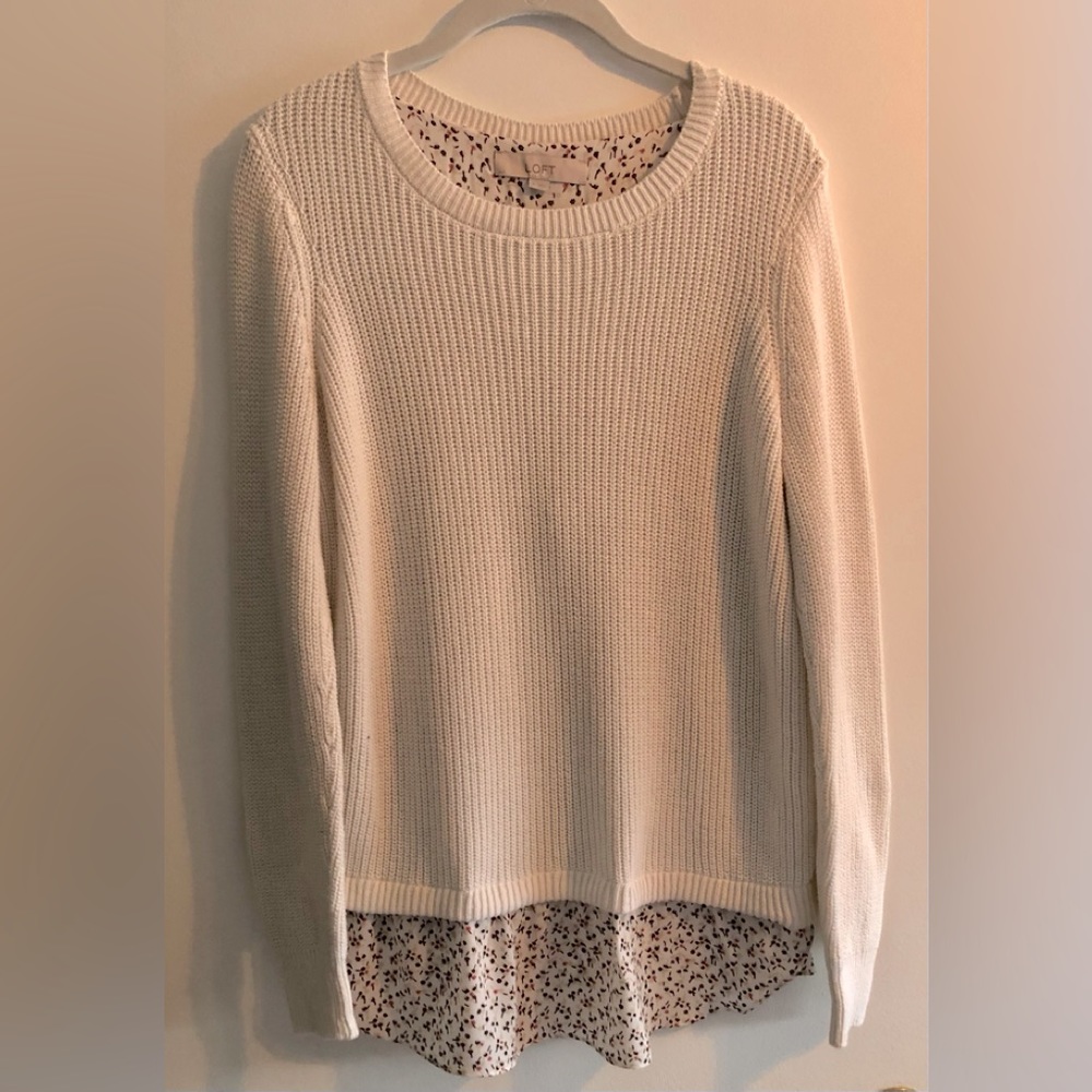 Ann Taylor Loft cute cotton woven sweater